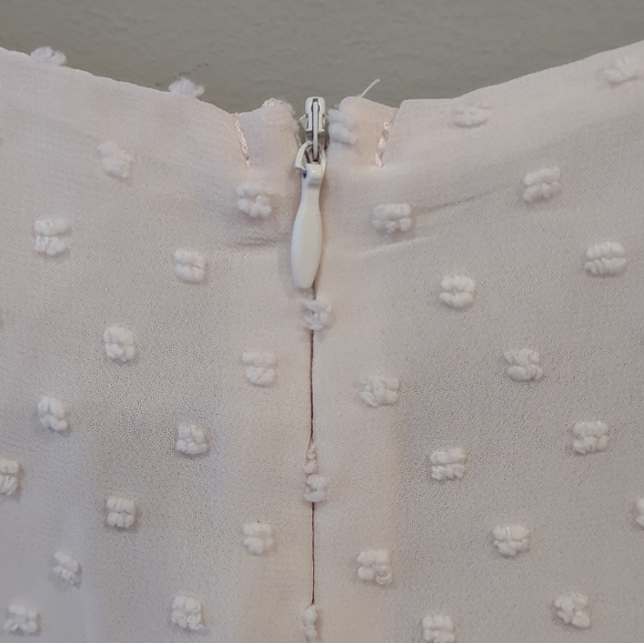 Showpo Small Cream Dress Swiss Dot - Picture 4 of 6